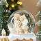 Glitzhome® 100mm Christmas Resin Musical Snowflakes Ginginerbread Family Train Waterglobe